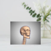 Conceptueel Afbeelding van de humane schedel en ru Briefkaart (Staand voorkant)