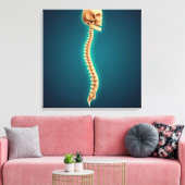 Conceptueel Afbeelding van de humane schedel en ru Canvas Afdruk (Insitu (Woonkamer))