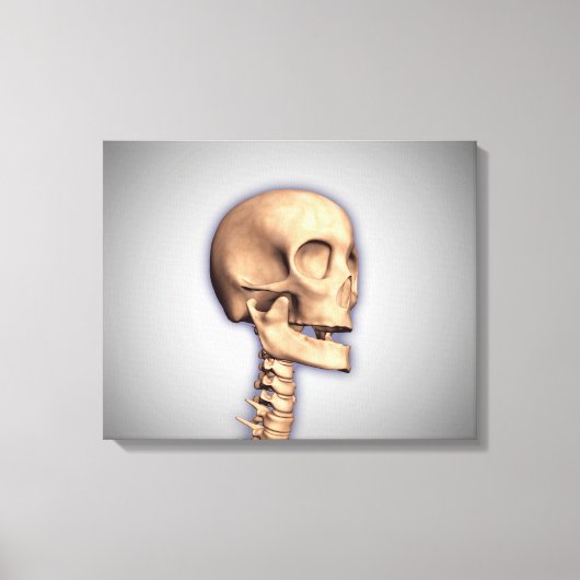Conceptueel Afbeelding van de humane schedel en ru Canvas Afdruk (Voorkant)