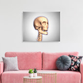 Conceptueel Afbeelding van de humane schedel en ru Canvas Afdruk (Insitu (Woonkamer))