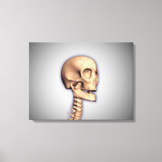 Conceptueel Afbeelding van de humane schedel en ru Canvas Afdruk (Voorkant)