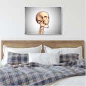 Conceptueel Afbeelding van de humane schedel en ru Canvas Afdruk (Insitu (Slaapkamer))