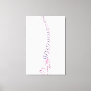 Conceptueel Afbeelding van de menselijke ruggengra Canvas Afdruk
