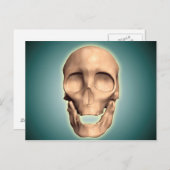 Conceptueel Afbeelding van de menselijke schedel,  Briefkaart (Voorkant / Achterkant)