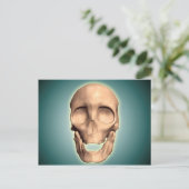 Conceptueel Afbeelding van de menselijke schedel,  Briefkaart (Staand voorkant)