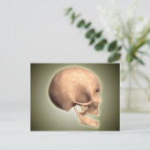 Conceptueel Afbeelding van de menselijke schedel,  Briefkaart (Staand voorkant)