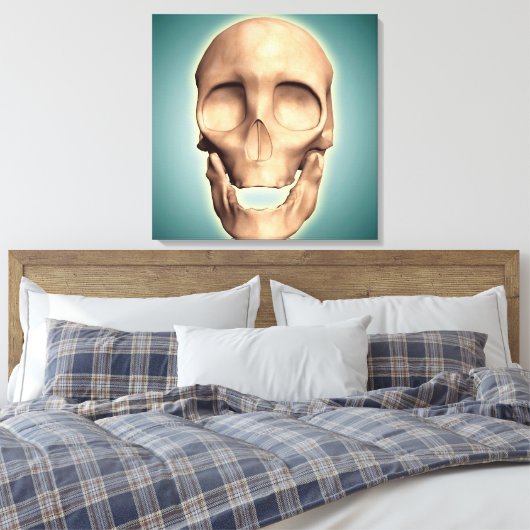 Conceptueel Afbeelding van de menselijke schedel, Canvas Afdruk (Insitu (Slaapkamer))