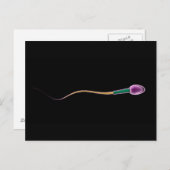 Conceptueel Afbeelding van de Sperm-anatomie Briefkaart (Voorkant / Achterkant)