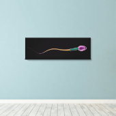 Conceptueel Afbeelding van de Sperm-anatomie Canvas Afdruk (Insitu (Houten vloer))