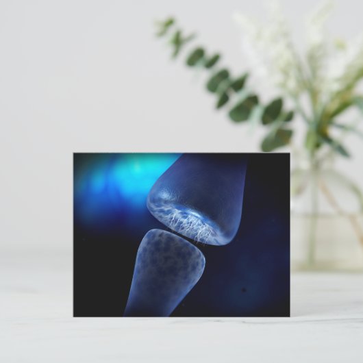 Conceptueel Afbeelding van de synapse van neuron i Briefkaart (Staand voorkant)