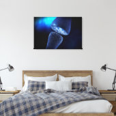 Conceptueel Afbeelding van de synapse van neuron i Canvas Afdruk (Insitu (Slaapkamer))