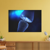Conceptueel Afbeelding van de synapse van neuron i Canvas Afdruk (Insitu (Woonkamer))