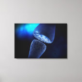 Conceptueel Afbeelding van de synapse van neuron i Canvas Afdruk (Voorkant)
