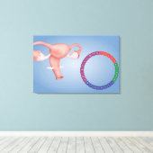 Conceptueel Afbeelding van de voortplantingsorgane Canvas Afdruk (Insitu (Houten vloer))