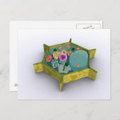 Conceptueel Afbeelding van een Plant cel Briefkaart (Voorkant / Achterkant)