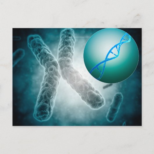 Conceptueel Afbeelding van een telomeer met DNA Briefkaart (Voorkant)