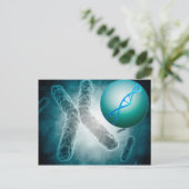 Conceptueel Afbeelding van een telomeer met DNA Briefkaart (Staand voorkant)