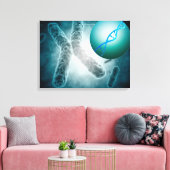 Conceptueel Afbeelding van een telomeer met DNA Canvas Afdruk (Insitu (Woonkamer))