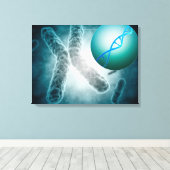 Conceptueel Afbeelding van een telomeer met DNA Canvas Afdruk (Insitu (Houten vloer))