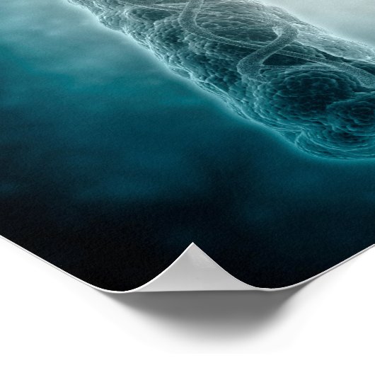 Conceptueel Afbeelding van een telomeer met DNA Poster (Hoek)