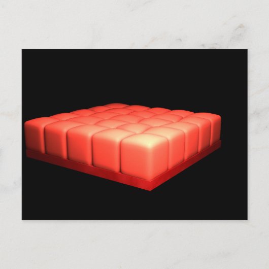 Conceptueel Afbeelding van eenvoudige cuboïdale ep Briefkaart (Voorkant)