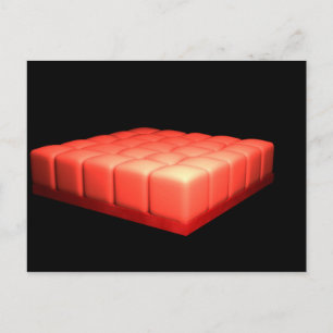 Conceptueel Afbeelding van eenvoudige cuboïdale ep Briefkaart