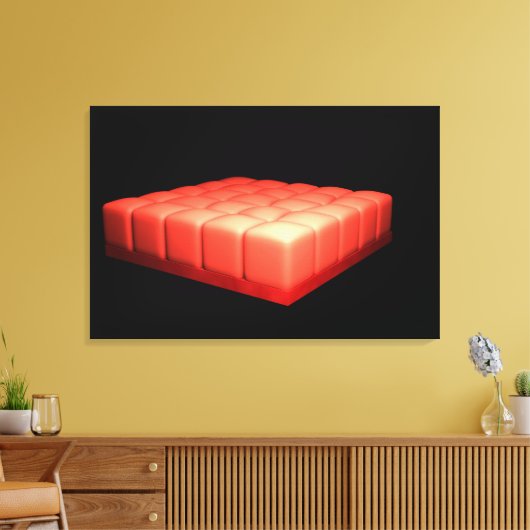Conceptueel Afbeelding van eenvoudige cuboïdale ep Canvas Afdruk (Insitu (Woonkamer))
