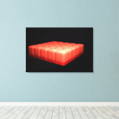 Conceptueel Afbeelding van eenvoudige cuboïdale ep Canvas Afdruk (Insitu (Houten vloer))