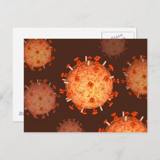 Conceptueel Afbeelding van griep dat griep veroorz Briefkaart (Voorkant / Achterkant)