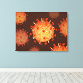 Conceptueel Afbeelding van griep dat griep veroorz Canvas Afdruk (Insitu (Houten vloer))