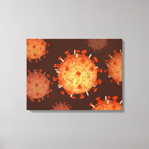Conceptueel Afbeelding van griep dat griep veroorz Canvas Afdruk
