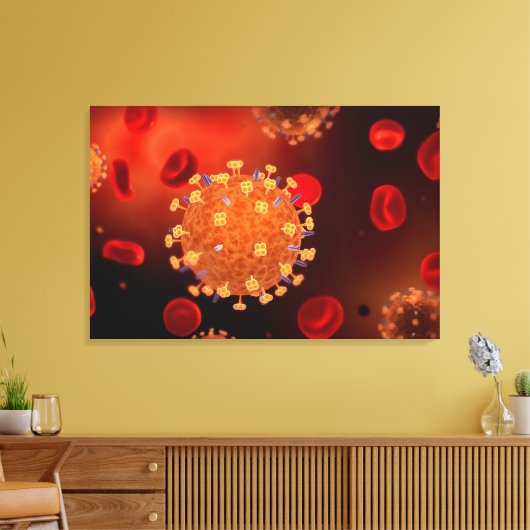 Conceptueel Afbeelding van griep dat griep veroorz Canvas Afdruk (Insitu (Woonkamer))