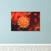 Conceptueel Afbeelding van griep dat griep veroorz Canvas Afdruk (Insitu (Houten vloer))