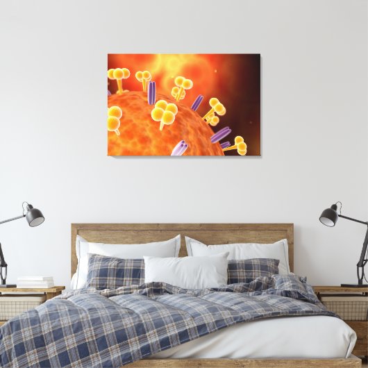 Conceptueel Afbeelding van griep dat griep veroorz Canvas Afdruk (Insitu (Slaapkamer))