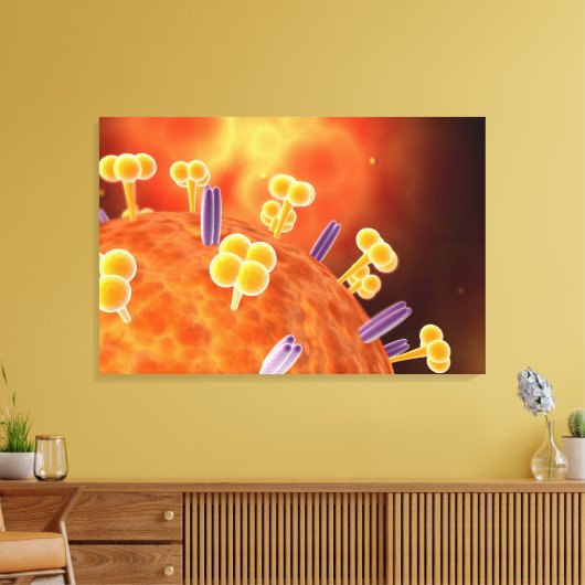 Conceptueel Afbeelding van griep dat griep veroorz Canvas Afdruk (Insitu (Woonkamer))