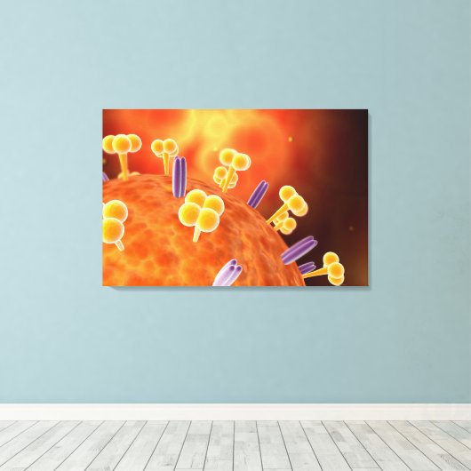 Conceptueel Afbeelding van griep dat griep veroorz Canvas Afdruk (Insitu (Houten vloer))