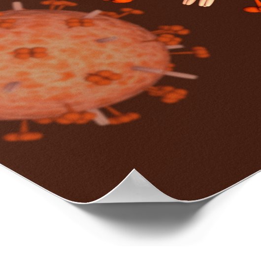 Conceptueel Afbeelding van griep dat griep veroorz Poster (Hoek)