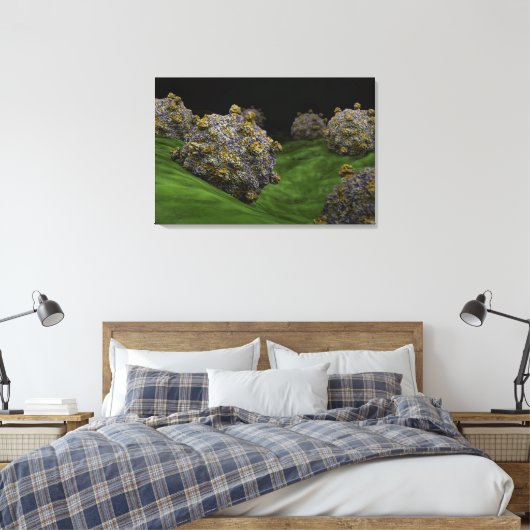 Conceptueel Afbeelding van het Coxsackievirus 1 Canvas Afdruk (Insitu (Slaapkamer))