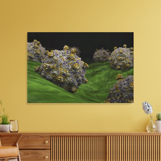 Conceptueel Afbeelding van het Coxsackievirus 1 Canvas Afdruk (Insitu (Woonkamer))