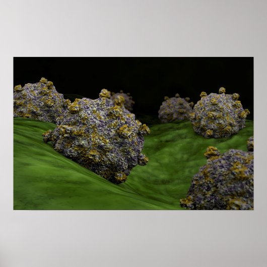 Conceptueel Afbeelding van het Coxsackievirus 1 Poster (Voorkant)