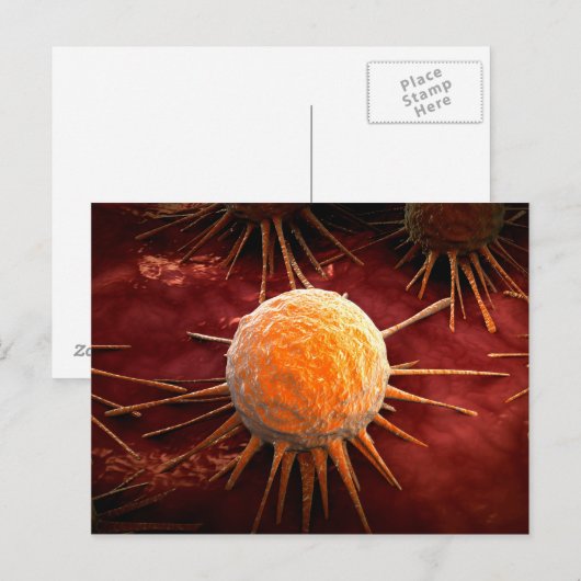 Conceptueel Afbeelding van het kankervirus 1 Briefkaart (Voorkant / Achterkant)