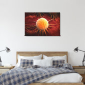 Conceptueel Afbeelding van het kankervirus 1 Canvas Afdruk (Insitu (Slaapkamer))