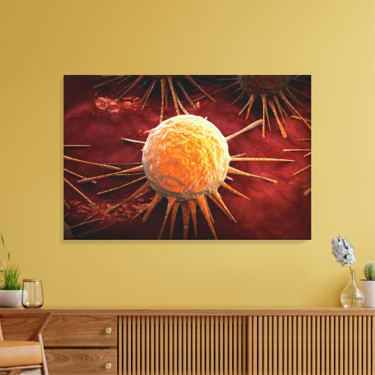 Conceptueel Afbeelding van het kankervirus 1 Canvas Afdruk (Insitu (Woonkamer))