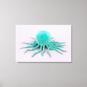Conceptueel Afbeelding van het kankervirus 2 Canvas Afdruk