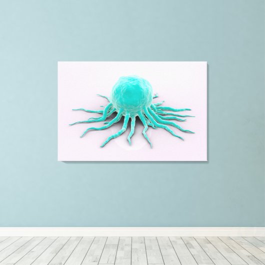 Conceptueel Afbeelding van het kankervirus 2 Canvas Afdruk (Insitu (Houten vloer))