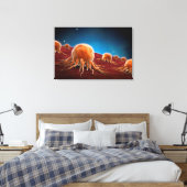 Conceptueel Afbeelding van het kankervirus 3 Canvas Afdruk (Insitu (Slaapkamer))