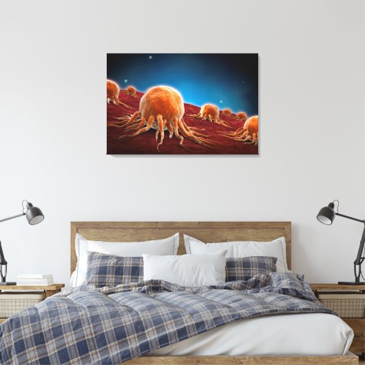 Conceptueel Afbeelding van het kankervirus 3 Canvas Afdruk (Insitu (Slaapkamer))
