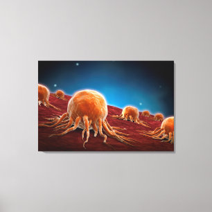 Conceptueel Afbeelding van het kankervirus 3 Canvas Afdruk