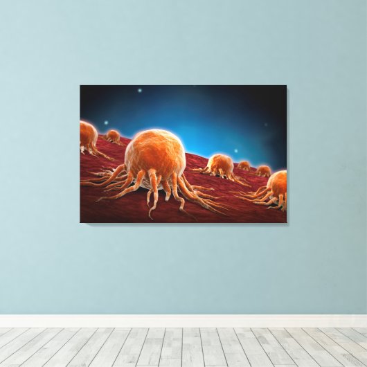Conceptueel Afbeelding van het kankervirus 3 Canvas Afdruk (Insitu (Houten vloer))