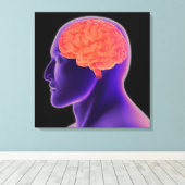 Conceptueel Afbeelding van het menselijk brein 1 Canvas Afdruk (Insitu (Houten vloer))